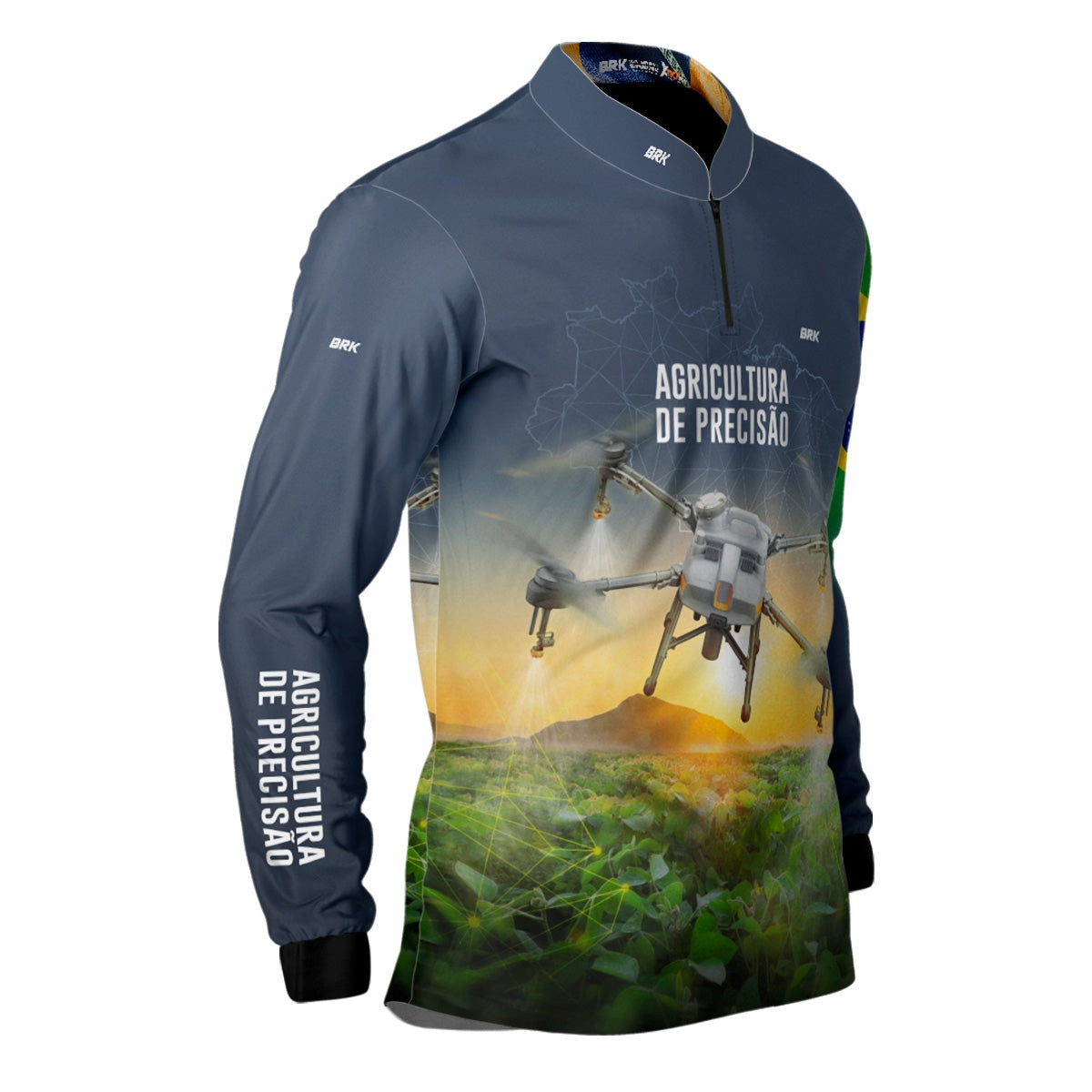 Camisa Agro Brk Drone T10 com Proteção Solar UV50+
