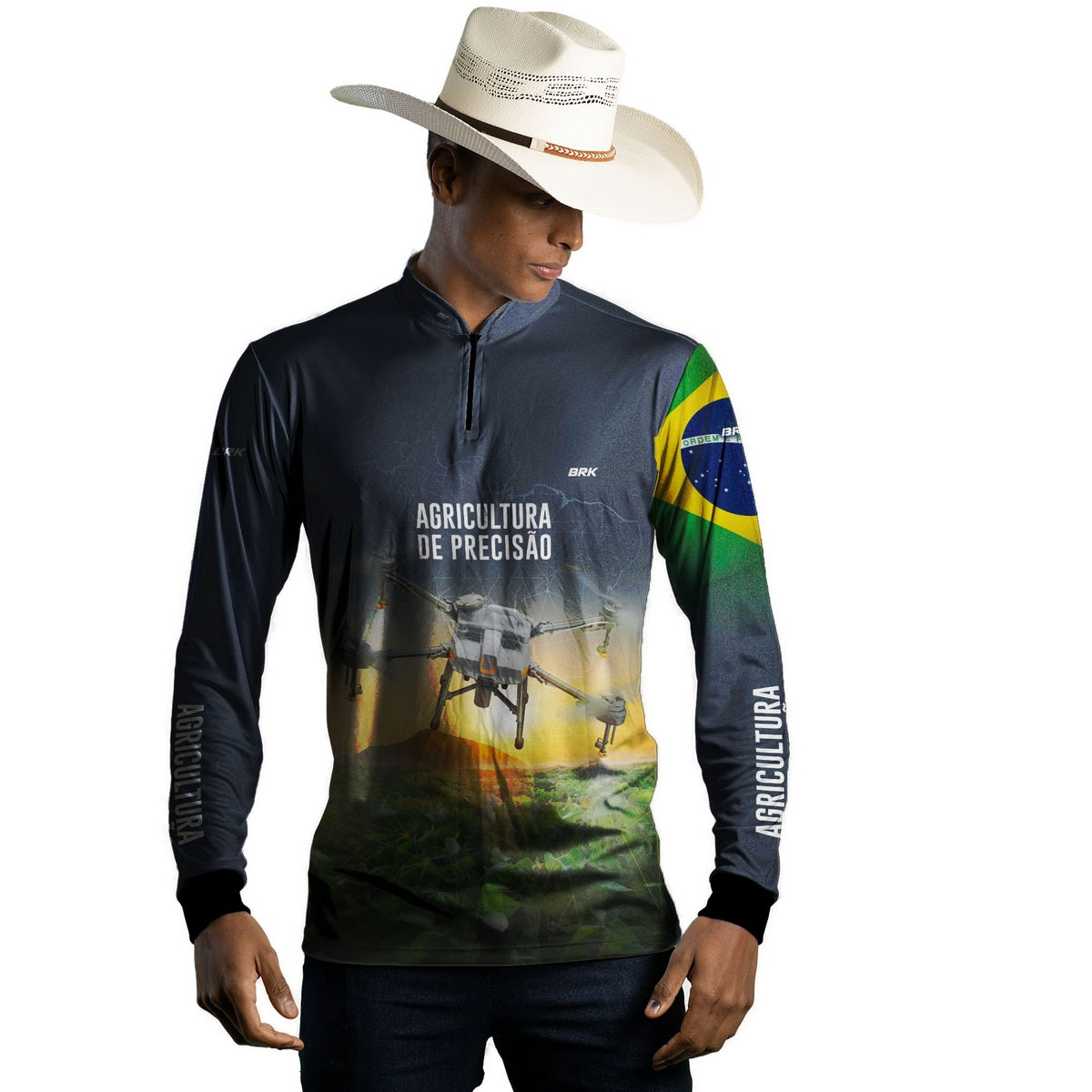 Camisa Agro Brk Drone T10 com Proteção Solar UV50+