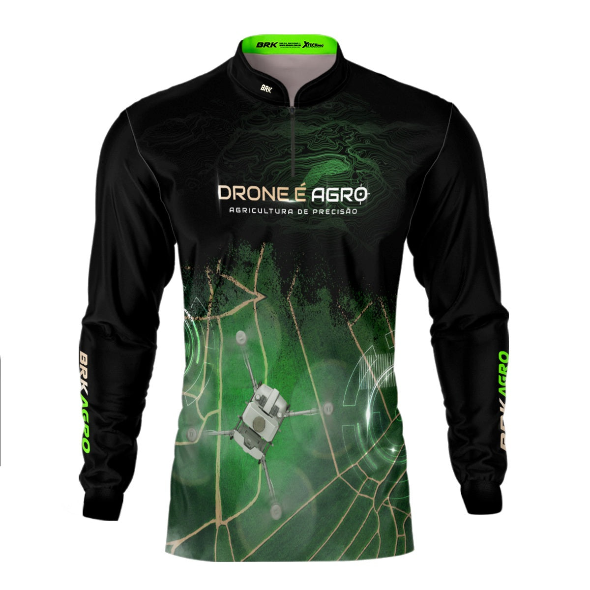 Camisa Agro Brk Pulverização Mapeamento com Proteção Solar UV50+