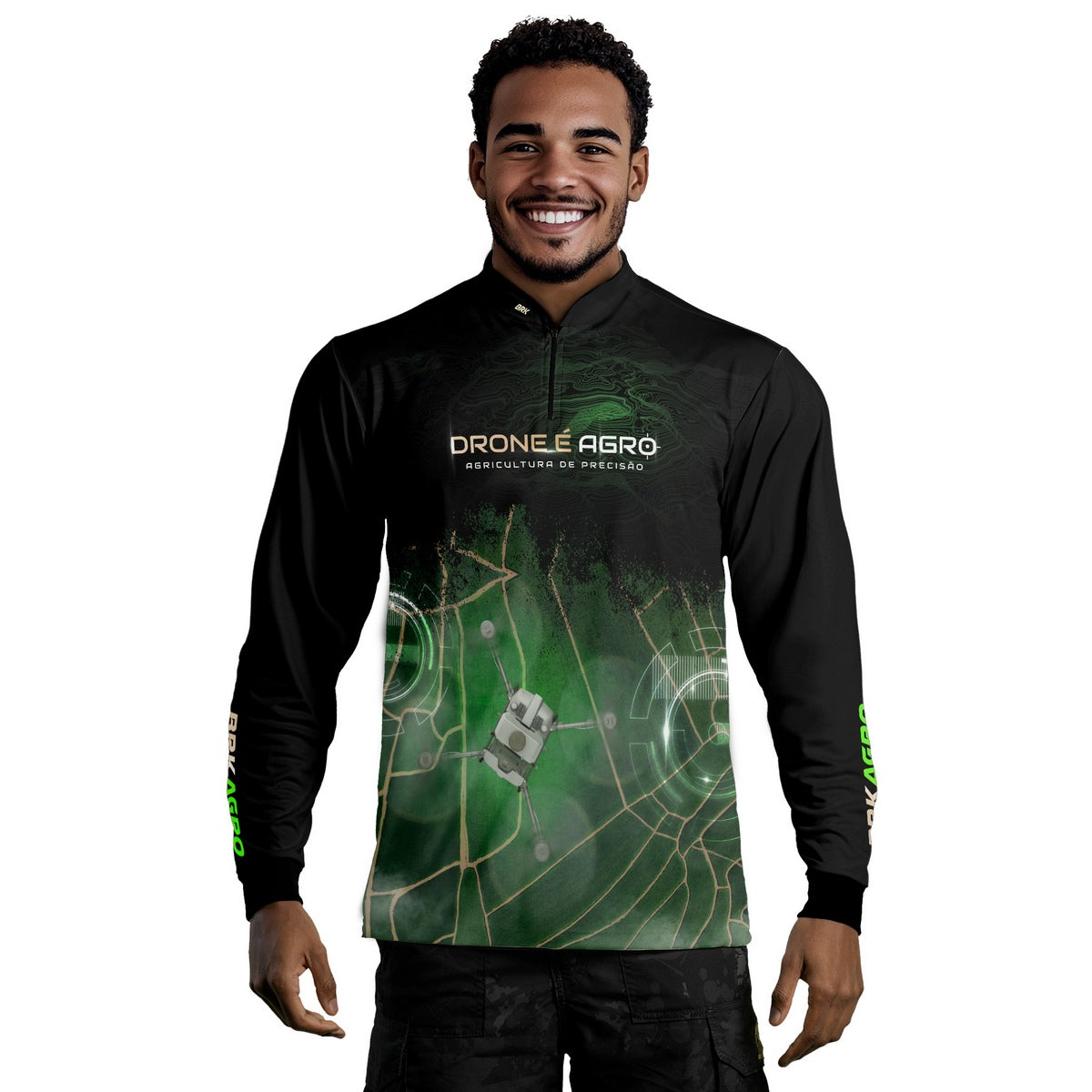 Camisa Agro Brk Pulverização Mapeamento com Proteção Solar UV50+