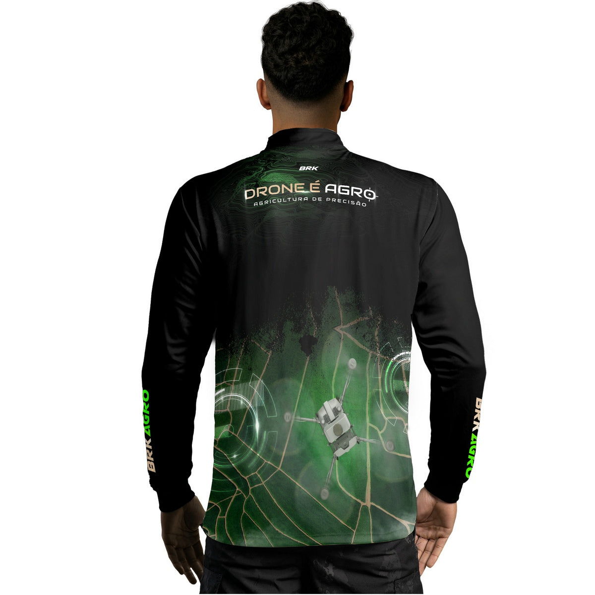 Camisa Agro Brk Pulverização Mapeamento com Proteção Solar UV50+
