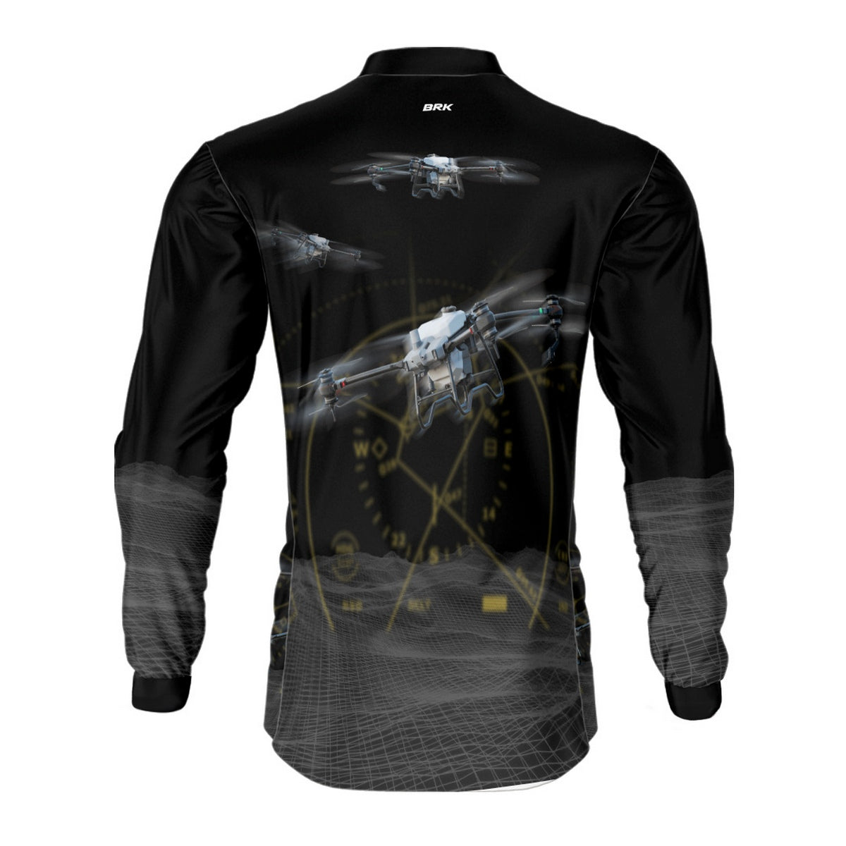 Camisa Agro Brk Drone T40 Air Force Preto com Proteção Solar UV50+