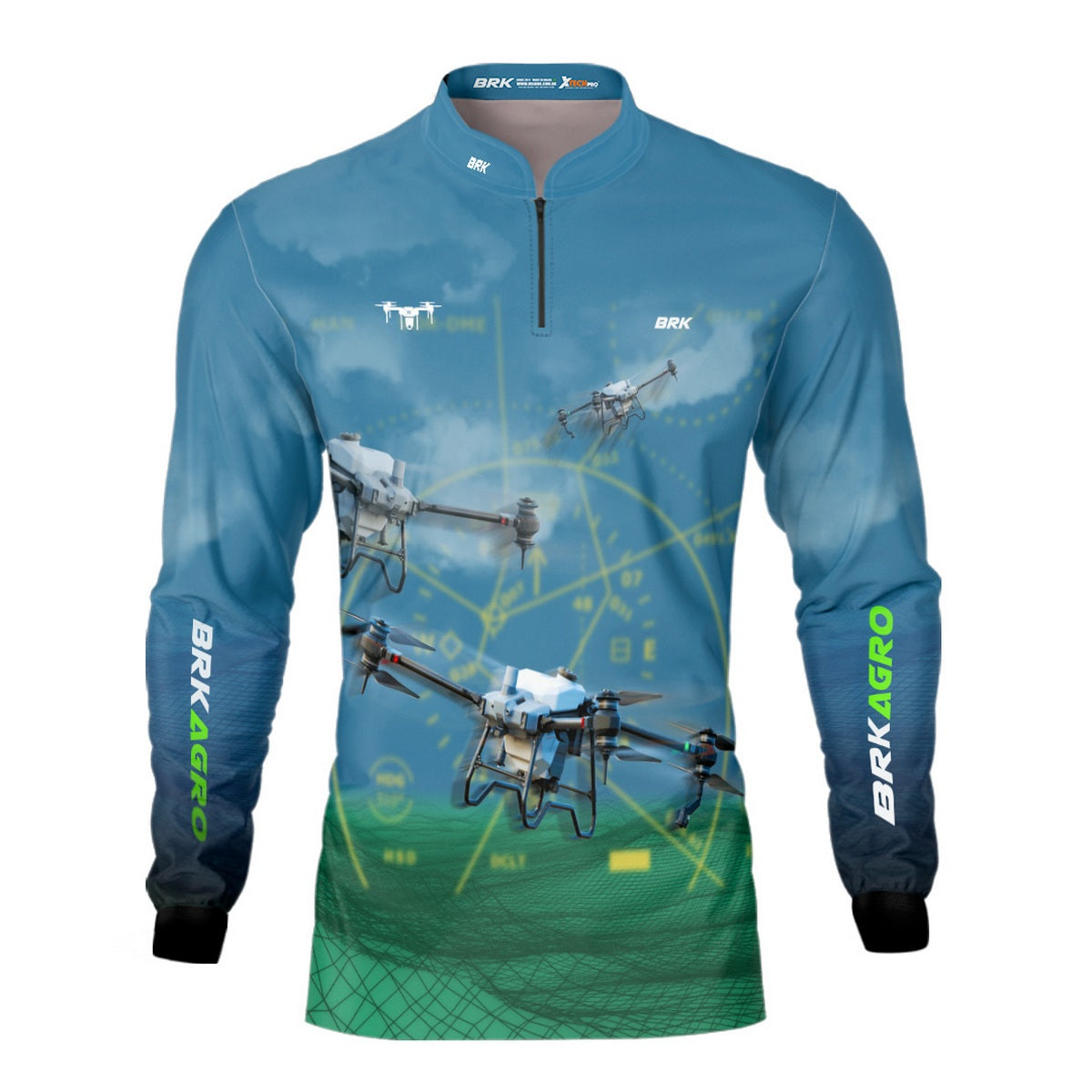 Camisa Agro Brk Drone T40 Air Force Azul com Proteção Solar UV50+