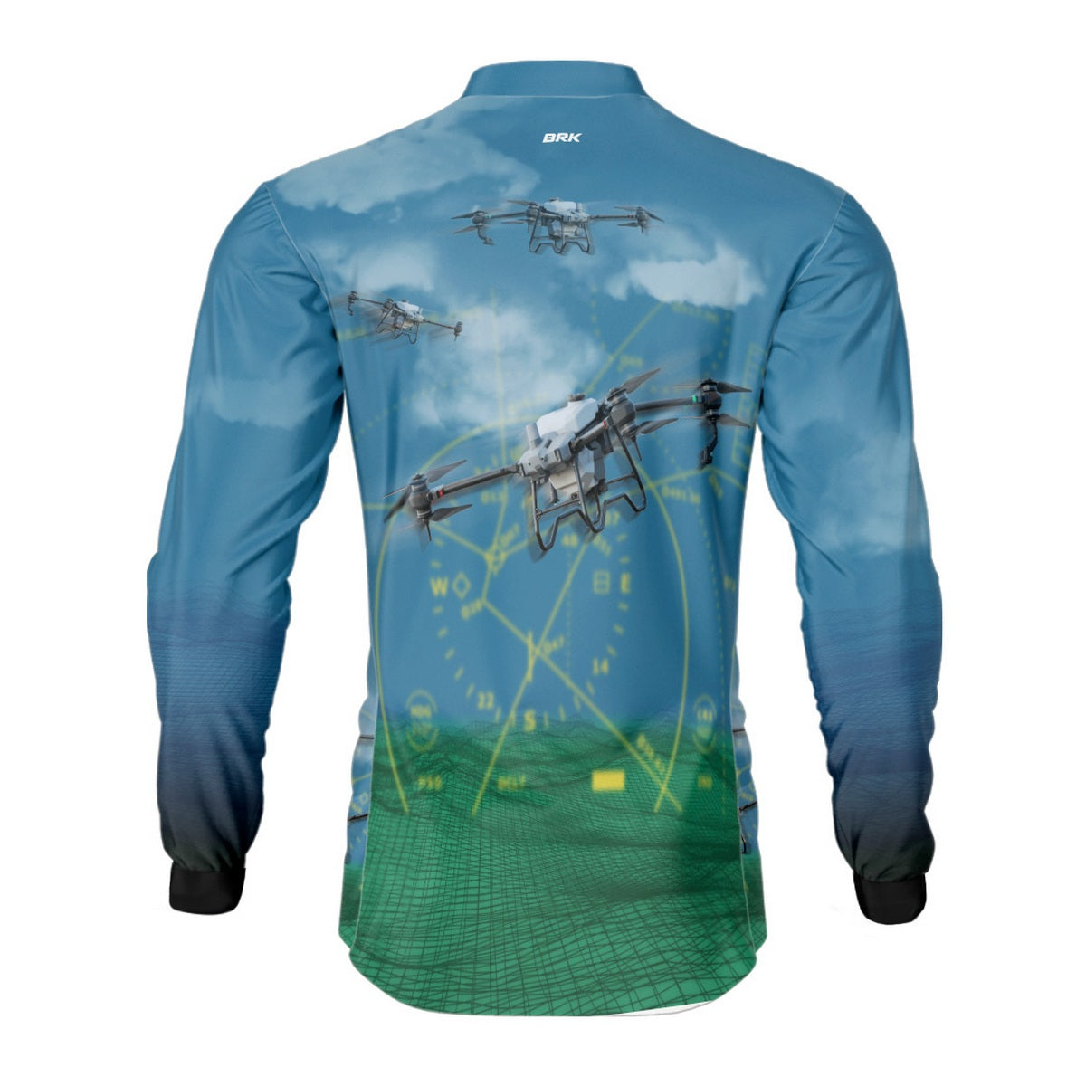 Camisa Agro Brk Drone T40 Air Force Azul com Proteção Solar UV50+