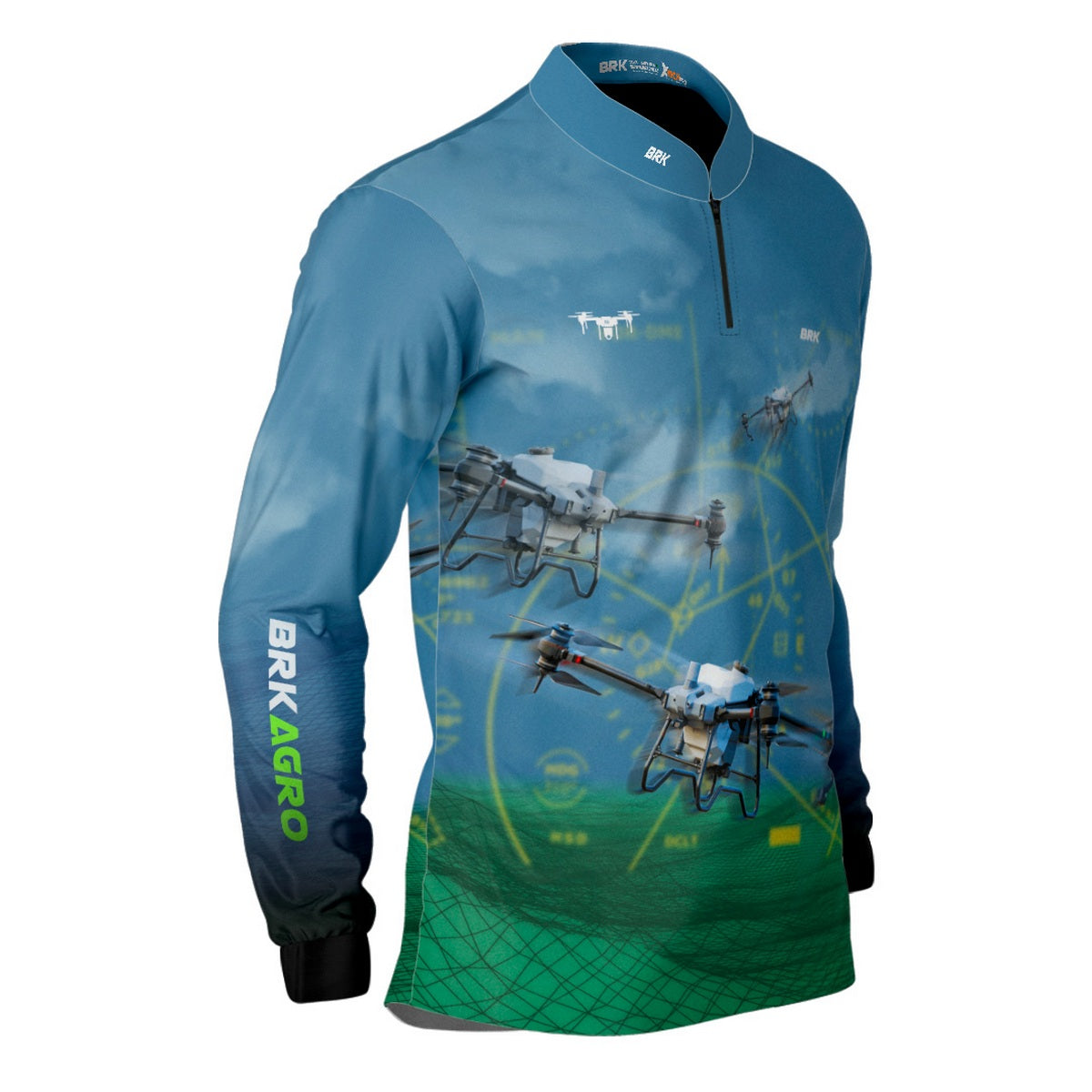 Camisa Agro Brk Drone T40 Air Force Azul com Proteção Solar UV50+