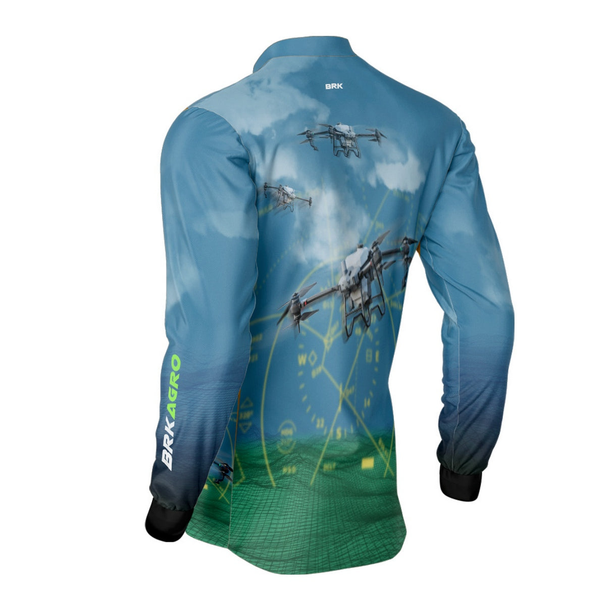 Camisa Agro Brk Drone T40 Air Force Azul com Proteção Solar UV50+