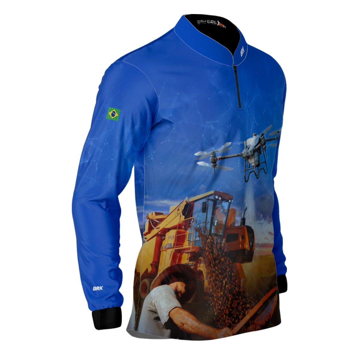 Camisa Agro Brk Pulverização Café com Proteção Solar UV50+