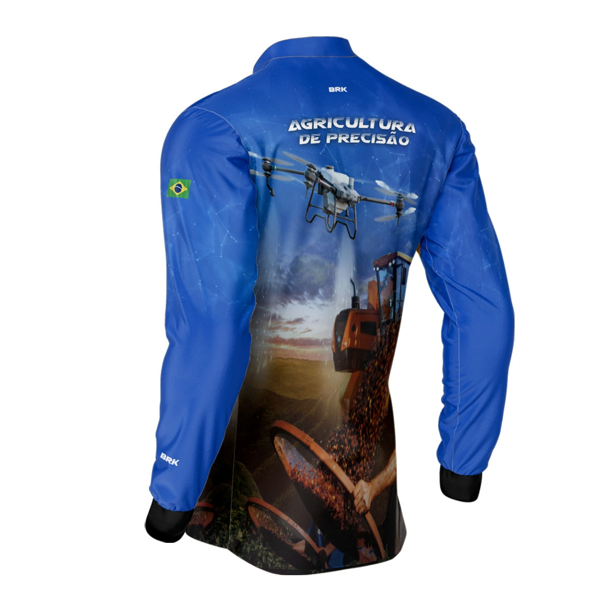 Camisa Agro Brk Pulverização Café com Proteção Solar UV50+