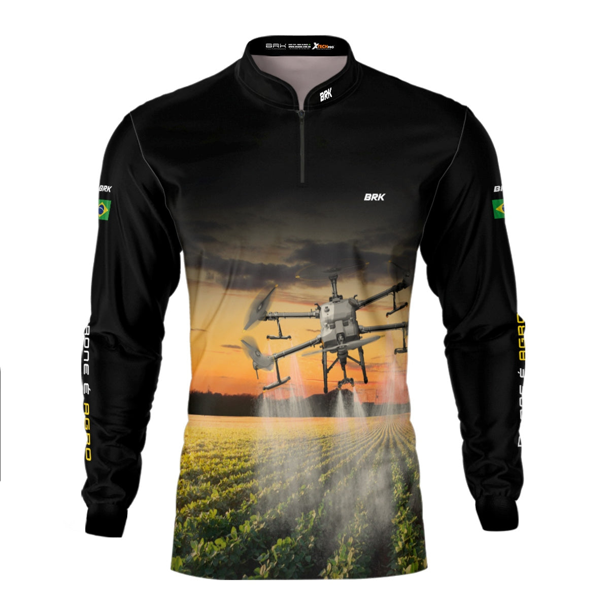 Camisa Agro Brk Pulverização Soja com Proteção Solar UV50+