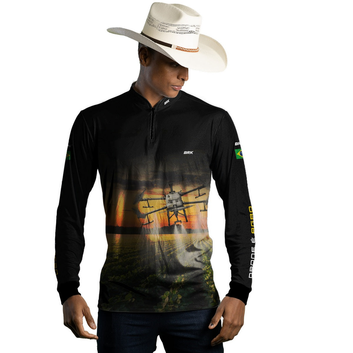 Camisa Agro Brk Pulverização Soja com Proteção Solar UV50+