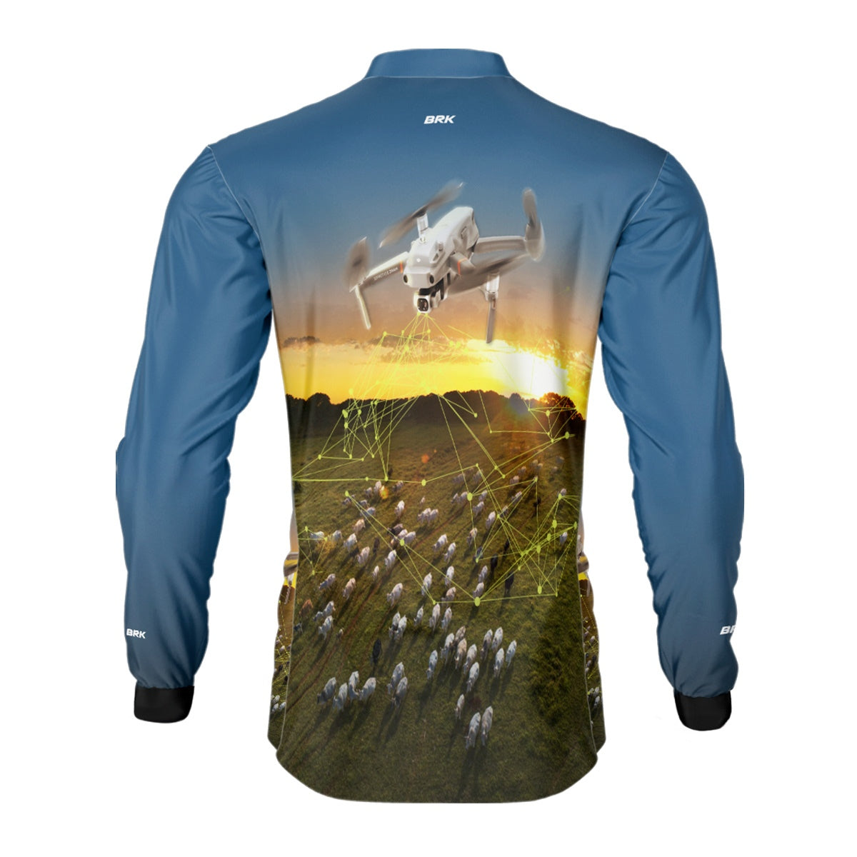 Camisa Agro Brk Drone Contagem de Gado com Proteção Solar UV50+