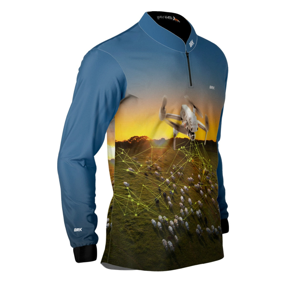 Camisa Agro Brk Drone Contagem de Gado com Proteção Solar UV50+