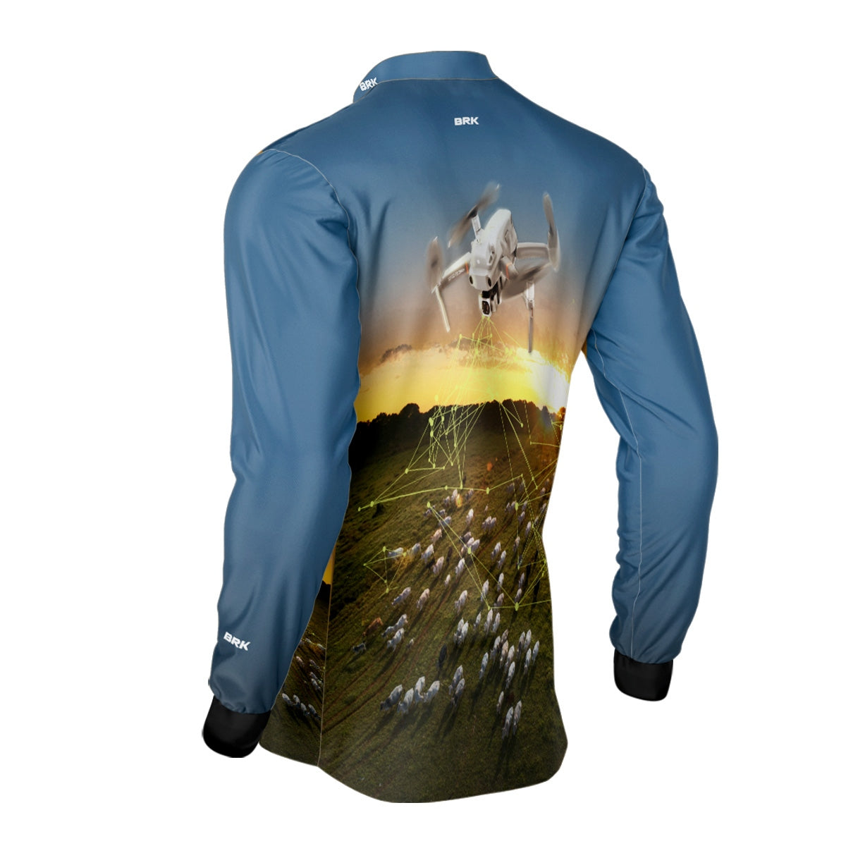 Camisa Agro Brk Drone Contagem de Gado com Proteção Solar UV50+
