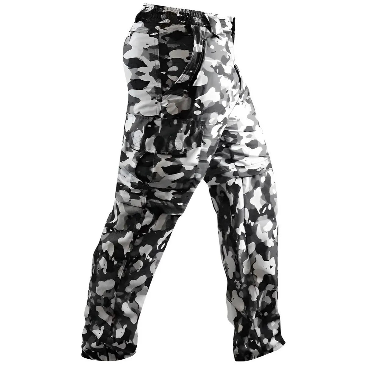 Calça Explorer Brk Camuflado Preto e Branco Vira Bermuda