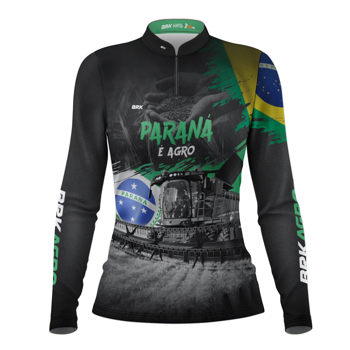Camisa Agro Feminina Brk Agro é Paraná com Proteção Solar UV50+