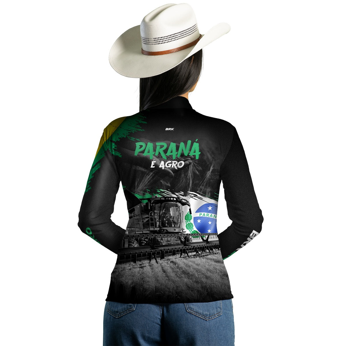 Camisa Agro Feminina Brk Agro é Paraná com Proteção Solar UV50+