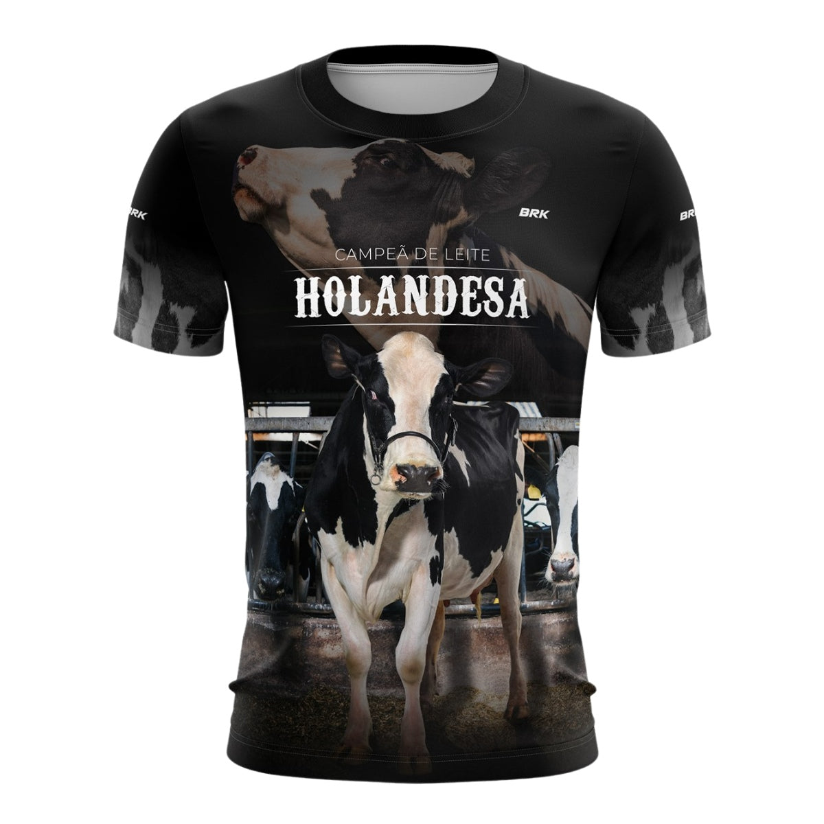 Camiseta Agro Brk Vaca Holandesa com Proteção Solar UV50+