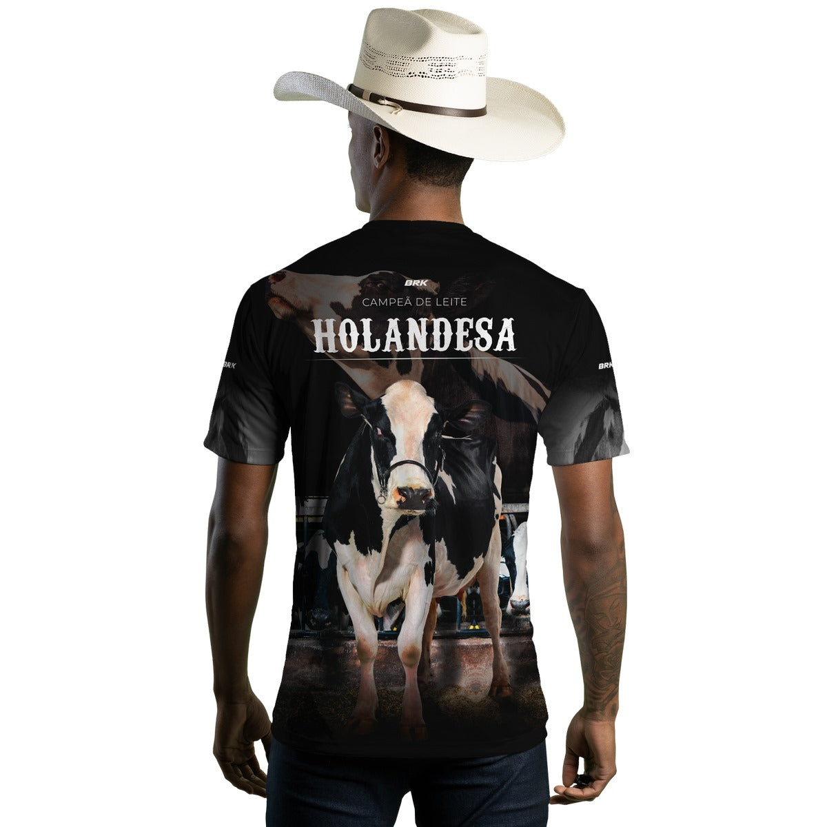 Camiseta Agro Brk Vaca Holandesa com Proteção Solar UV50+