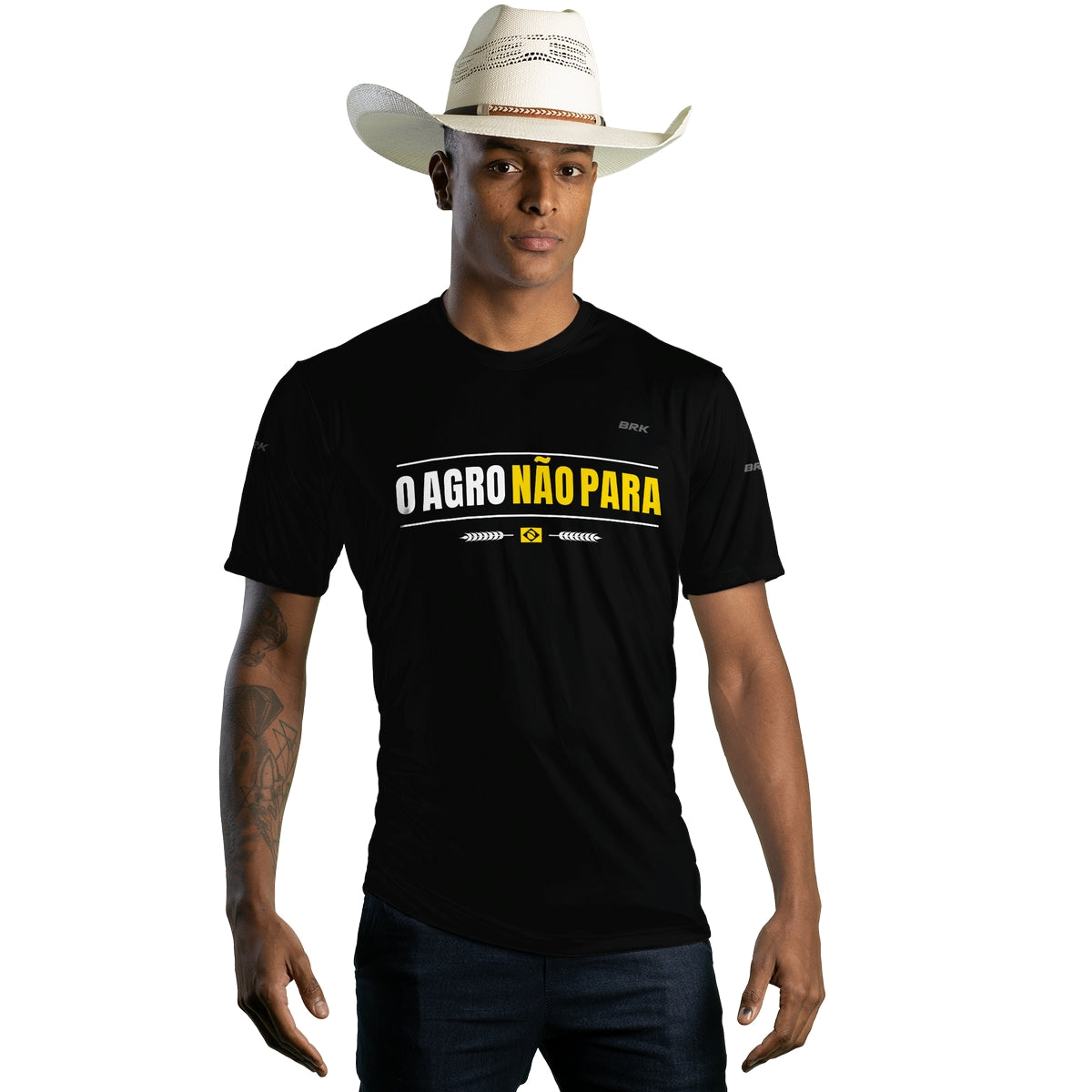 Camiseta Agro Brk O Agro Não Para com Proteção Solar UV50+
