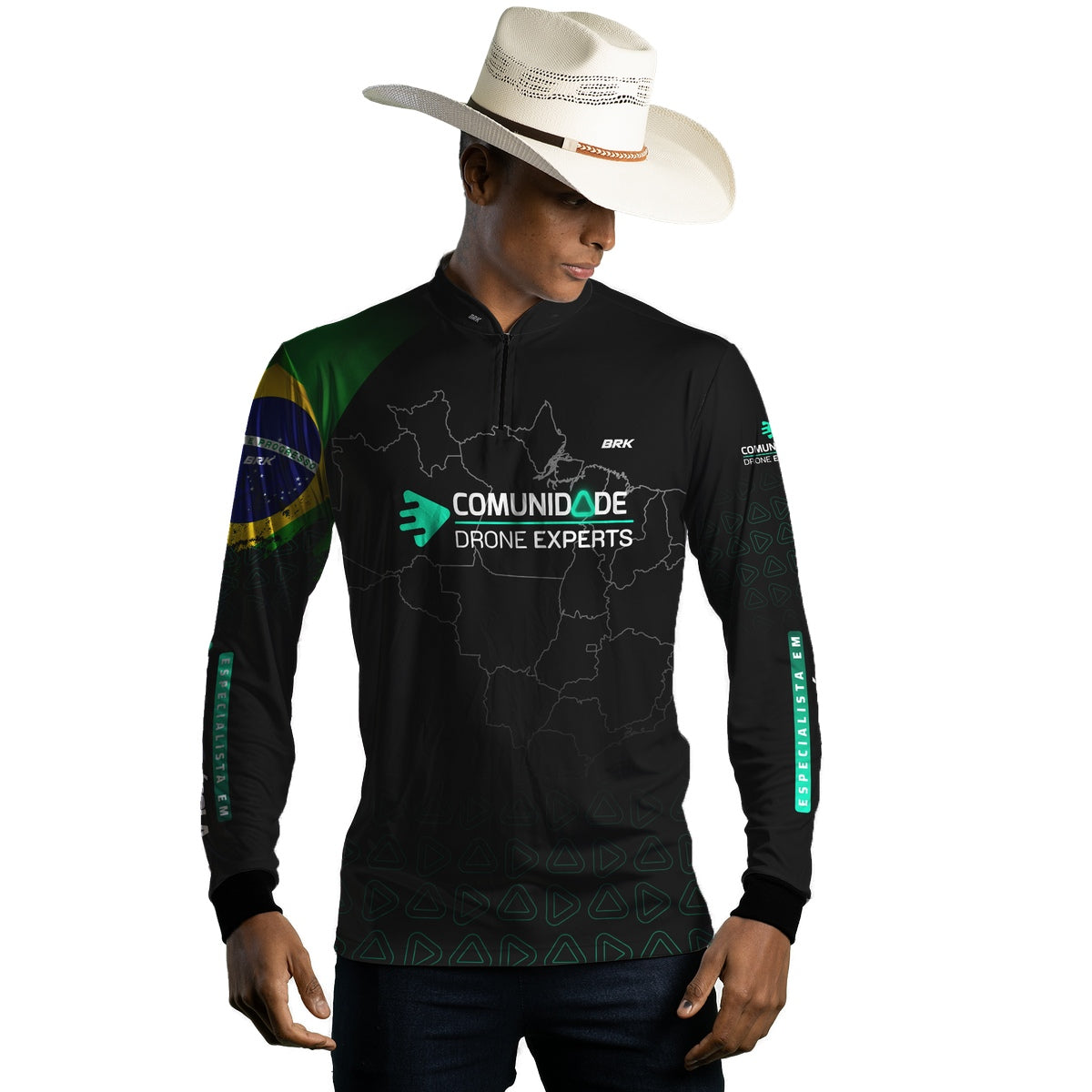 Camisa Agro Brk Drone Expert comunidade com Proteção Solar UV50+