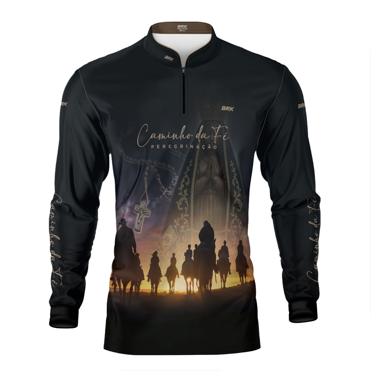 Camisa Agro Brk Caminho da Fé Peregrinação Cavalgada com Proteção Solar UV50+