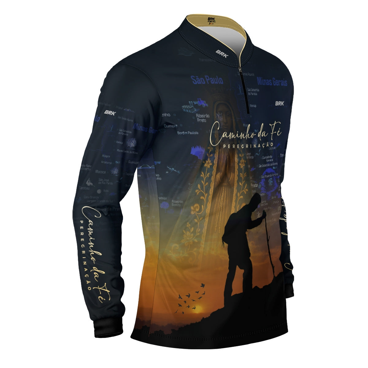 Camisa Agro Brk Caminho da Fé Peregrinação com Proteção Solar UV50+