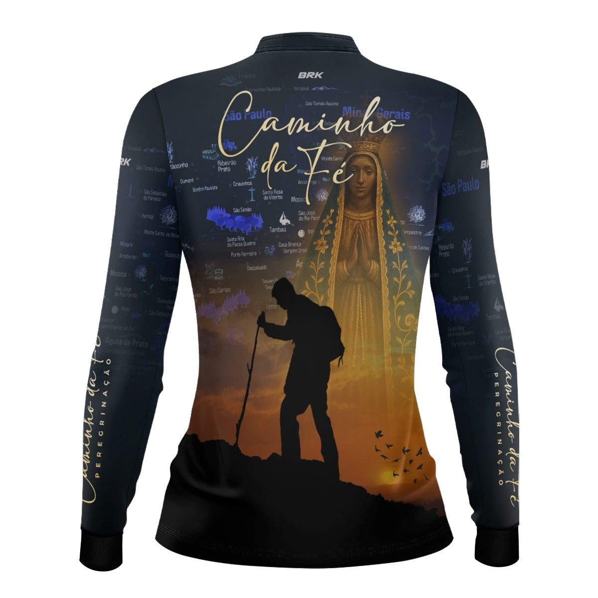 Camisa Feminina Brk Caminho da Fé Peregrinação com Proteção UV50