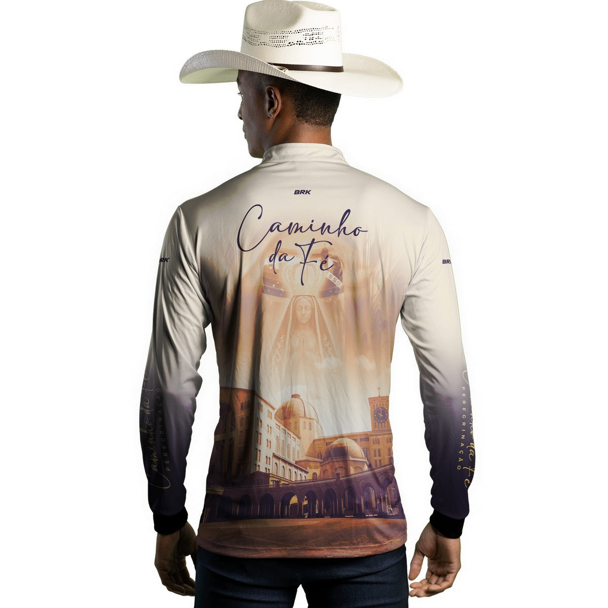 Camisa Agro Brk Caminho da Fé Peregrinação Catedral com Proteção Solar UV50+