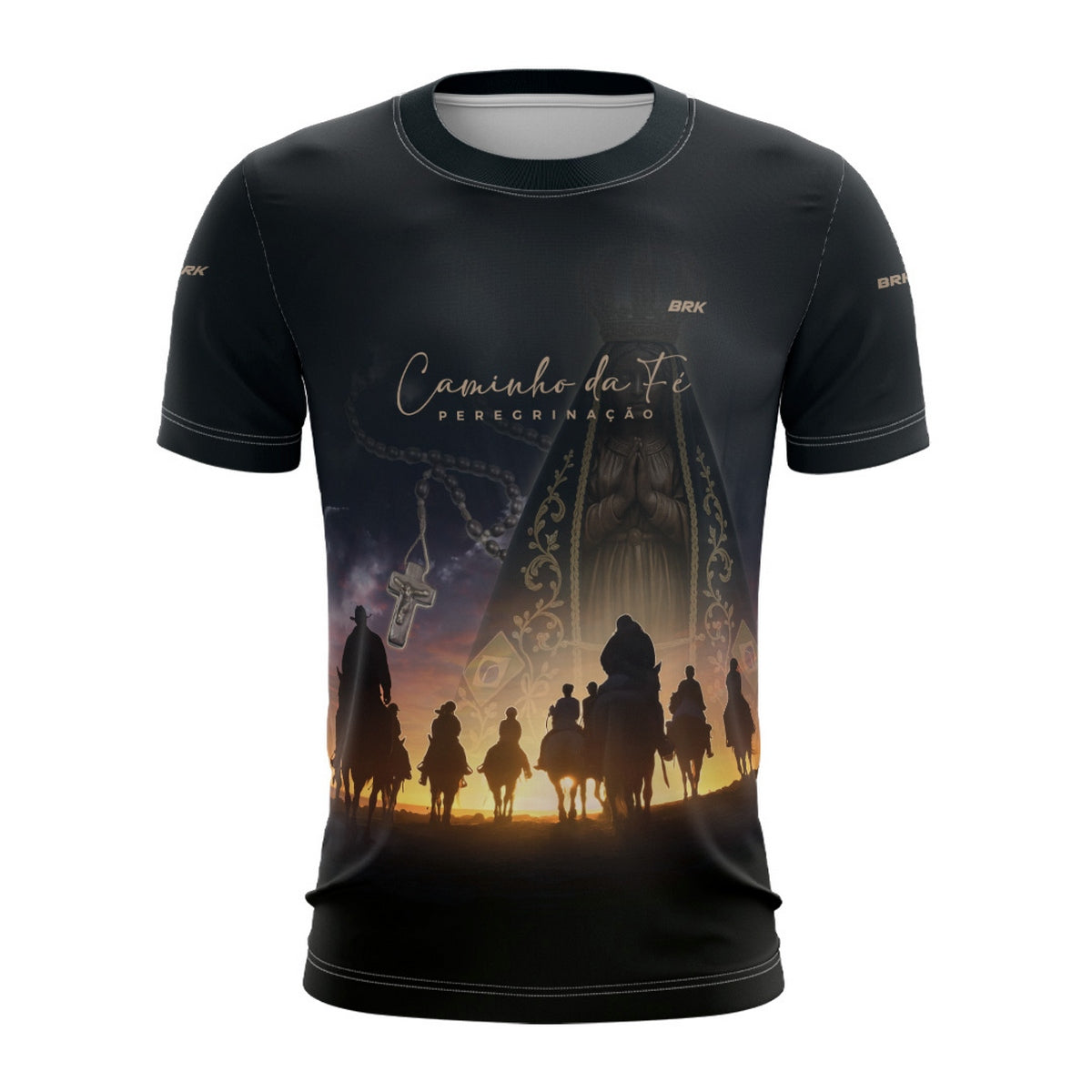 Camiseta Agro Brk Caminho da Fé Peregrinação Cavalgada com Proteção Solar UV50+