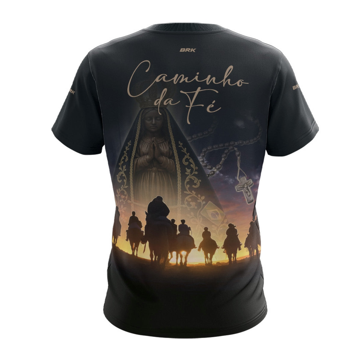Camiseta Agro Brk Caminho da Fé Peregrinação Cavalgada com Proteção Solar UV50+