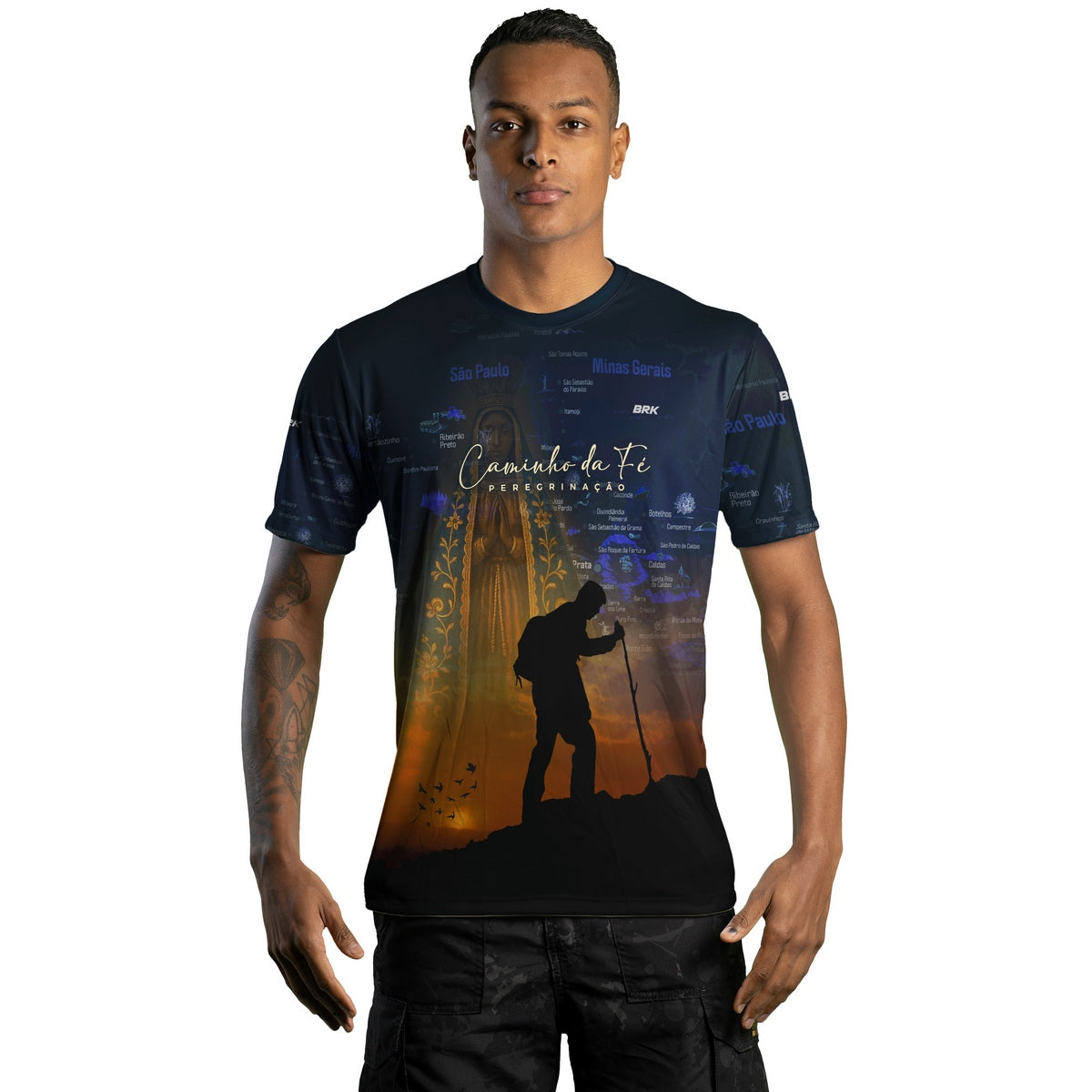 Camiseta Agro Brk Caminho da Fé Peregrinação com Proteção Solar UV50+