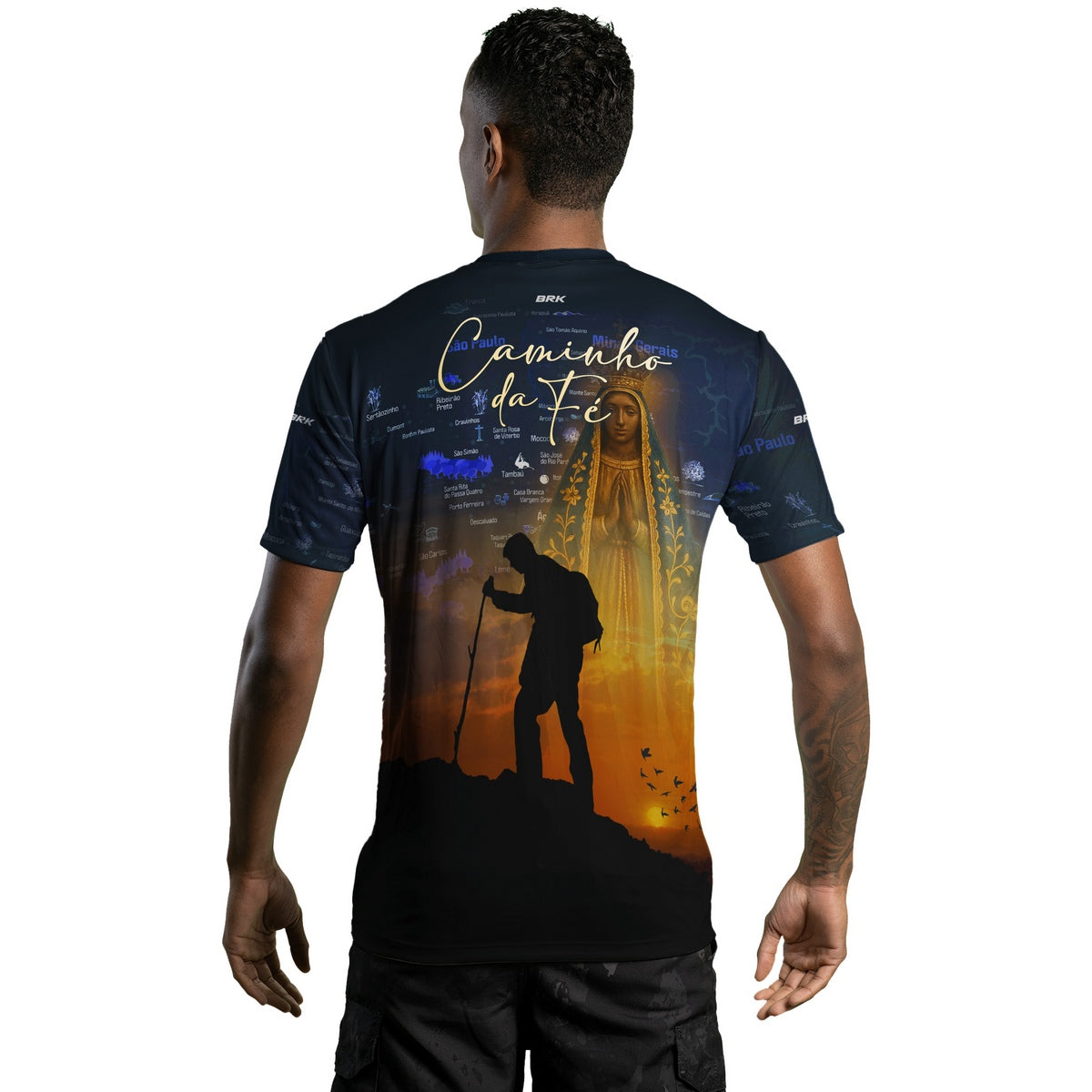 Camiseta Agro Brk Caminho da Fé Peregrinação com Proteção Solar UV50+