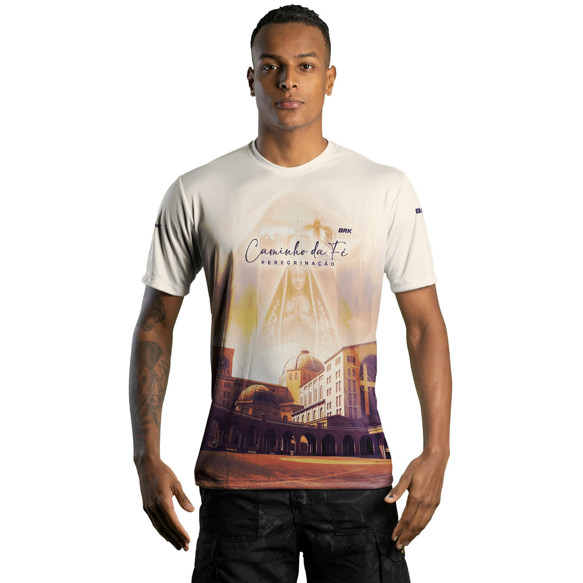 Camiseta Agro Brk Caminho da Fé Peregrinação Catedral com Proteção Solar UV50+