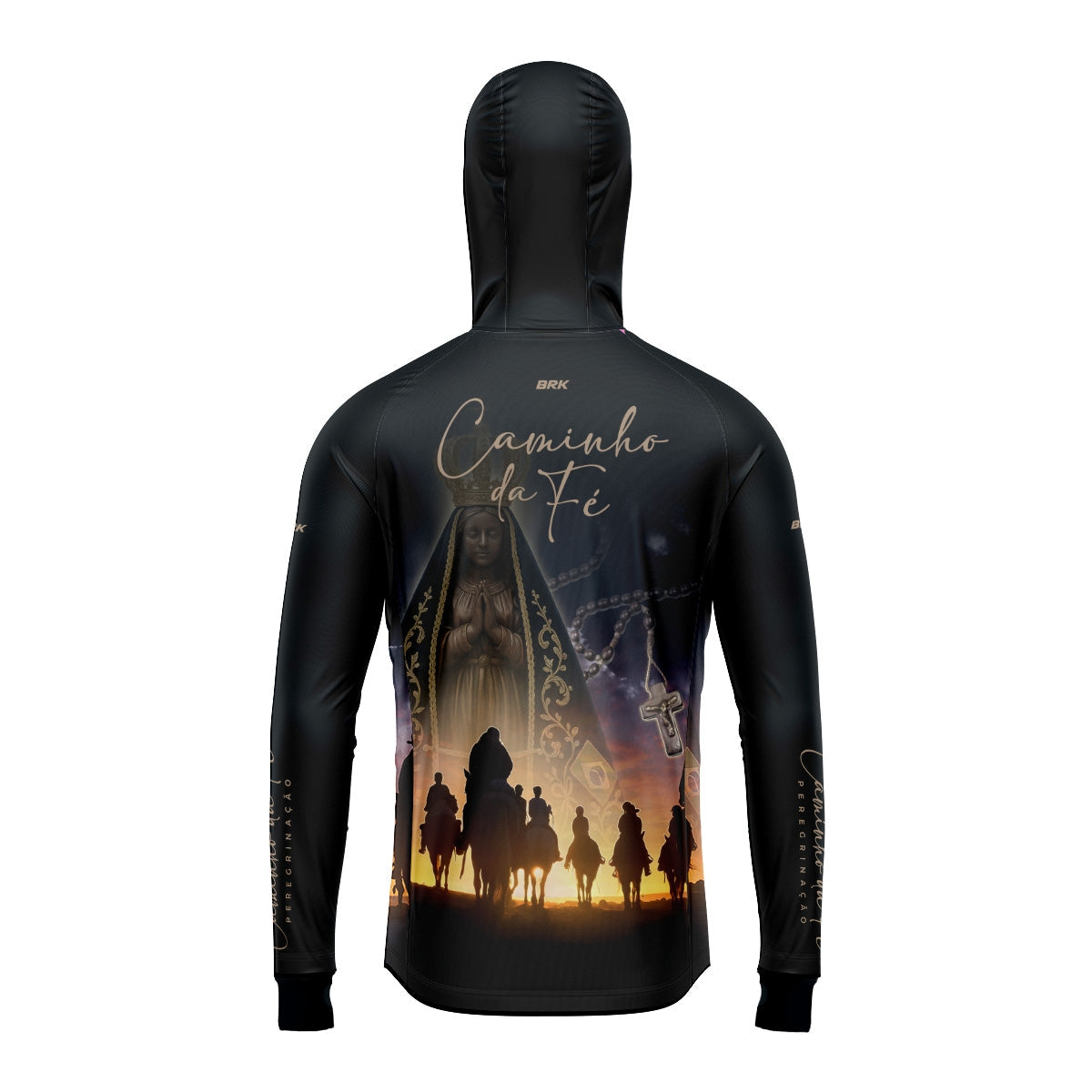 Camisa com Capuz Brk Caminho da Fé Cavalgada com Proteção Solar UV50+