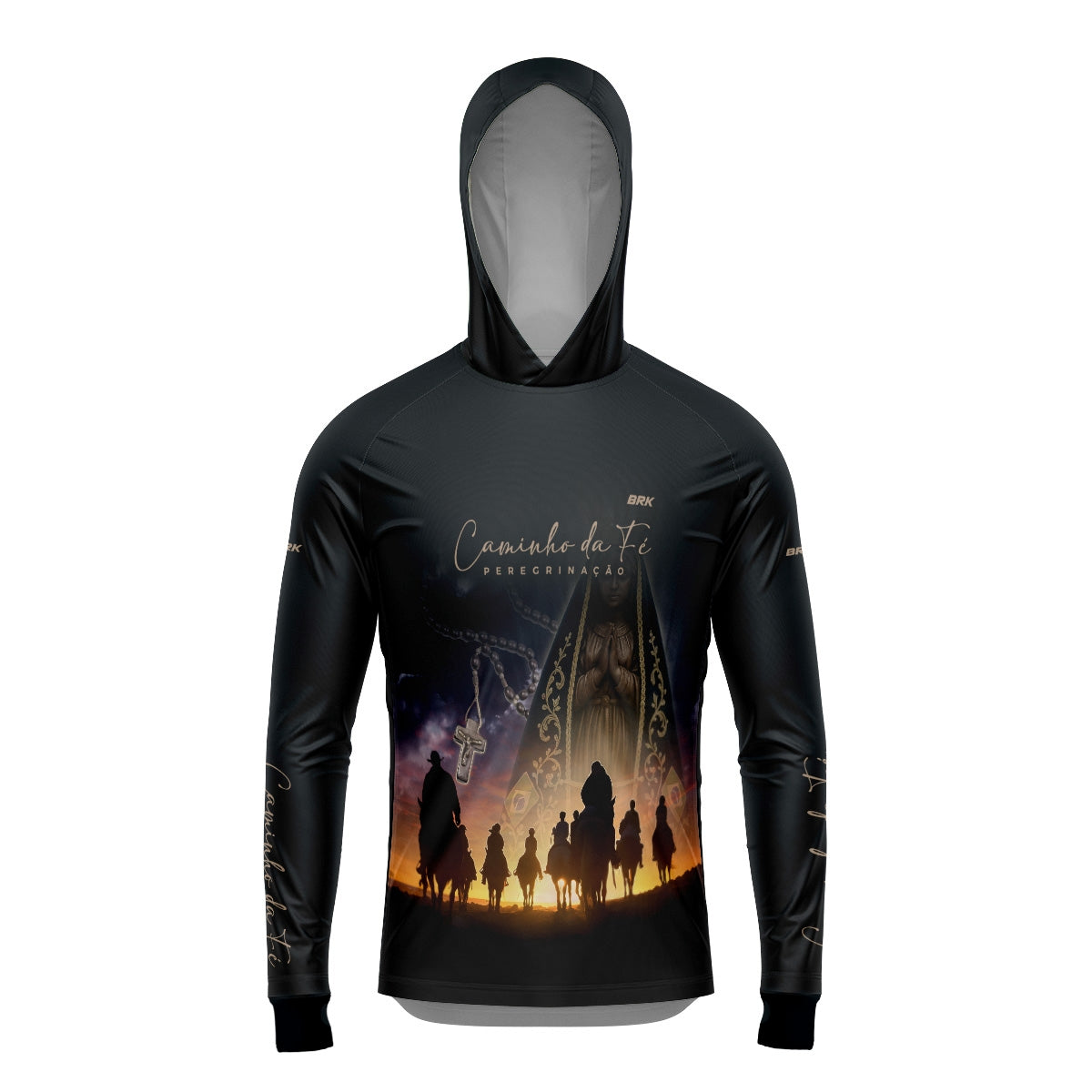 Camisa com Capuz Brk Caminho da Fé Cavalgada com Proteção Solar UV50+