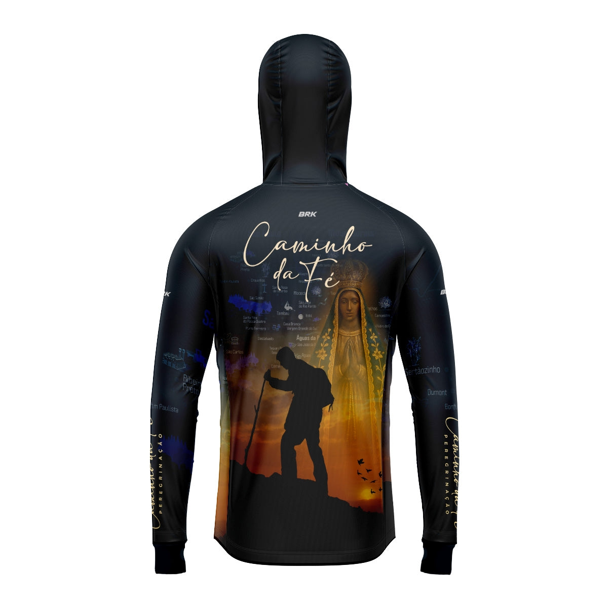 Camisa com Capuz Brk Caminho da Fé Peregrinação com Proteção Solar UV50+
