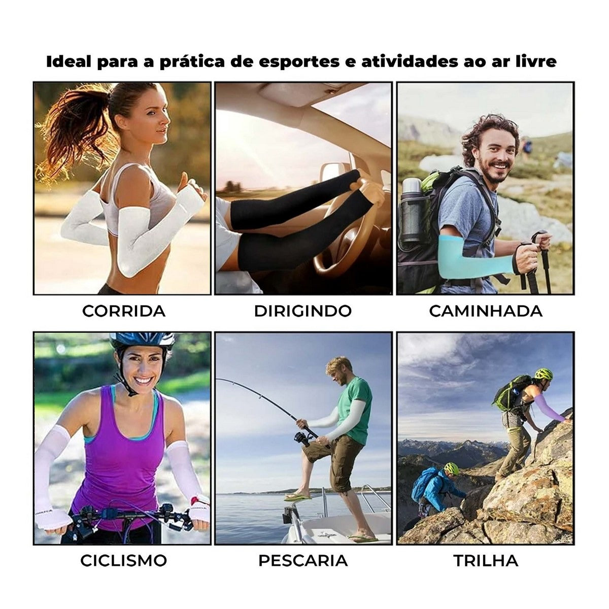 Manguito com Proteção UV50+ Azul Caminho da Fé