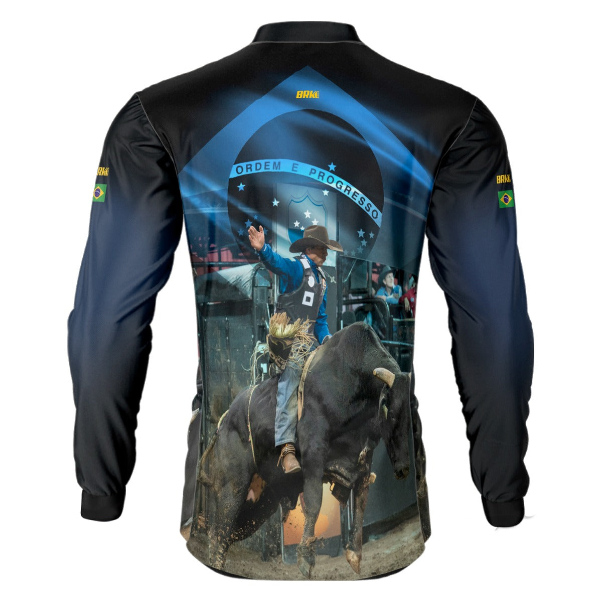 Camisa Agro Brk Rodeio Brasil Azul com Proteção Solar UV50+