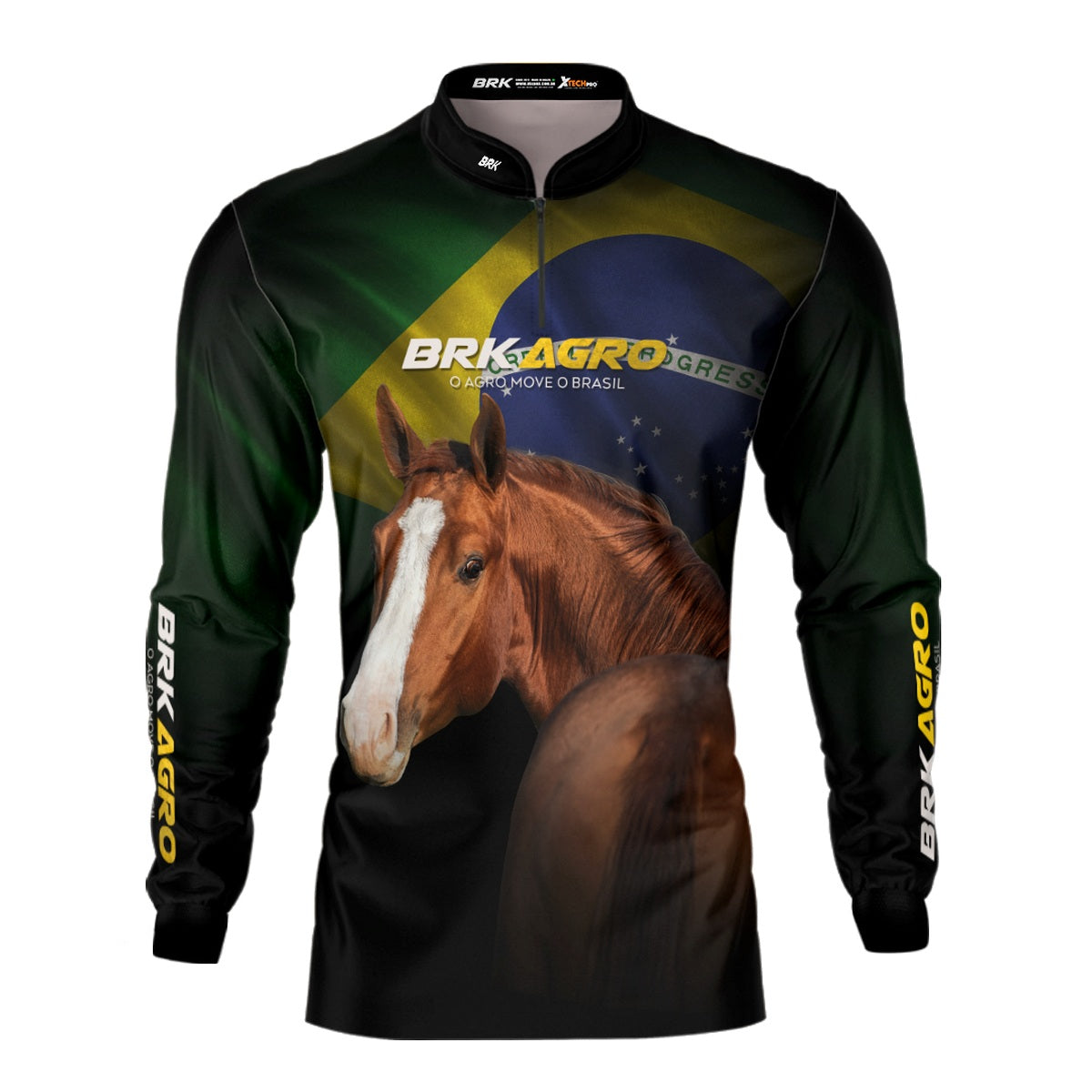 Camisa Agro Brk Team Roping Brasil 3 com UV50+
