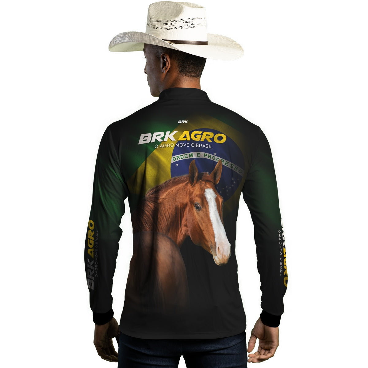 Camisa Agro Brk Team Roping Brasil 3 com UV50+