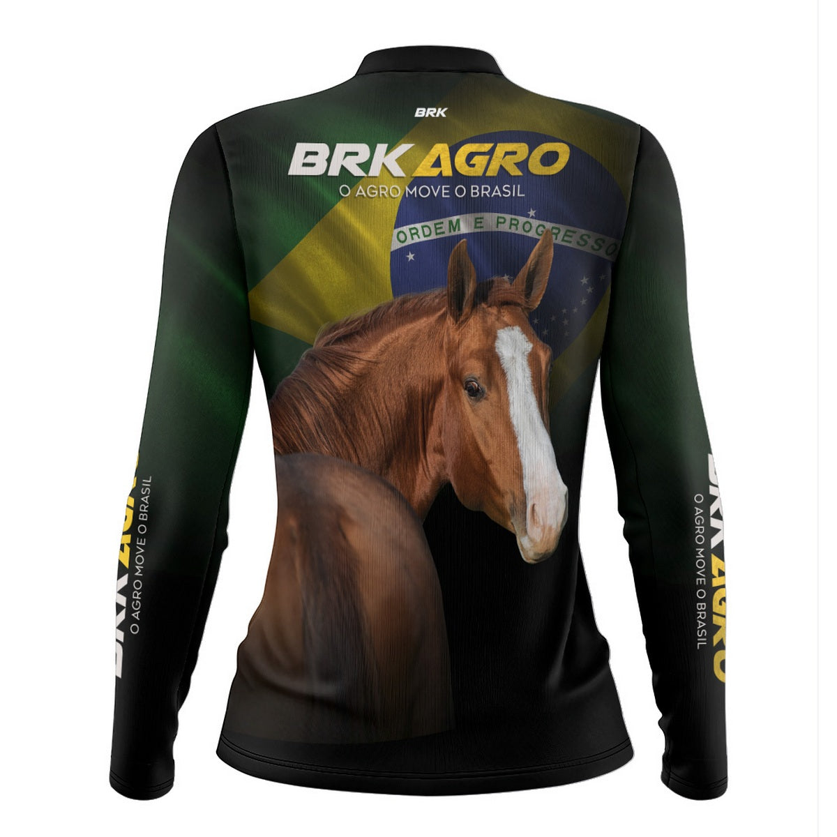 Camisa Agro Feminina Brk Team Roping Brasil 3 com UV50+