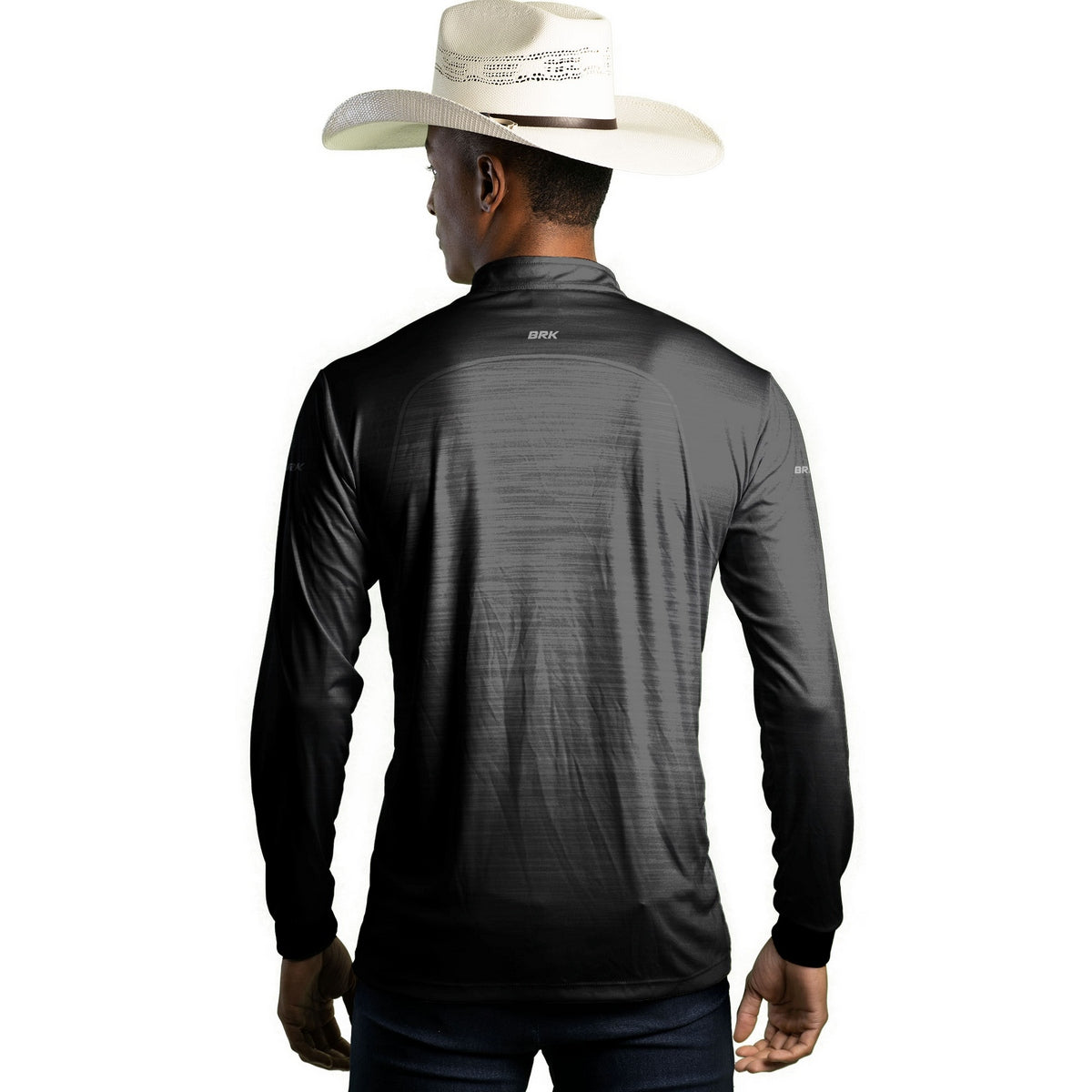 Camisa Agro Brk Mescla Preto Cinza com Proteção Solar UV50+
