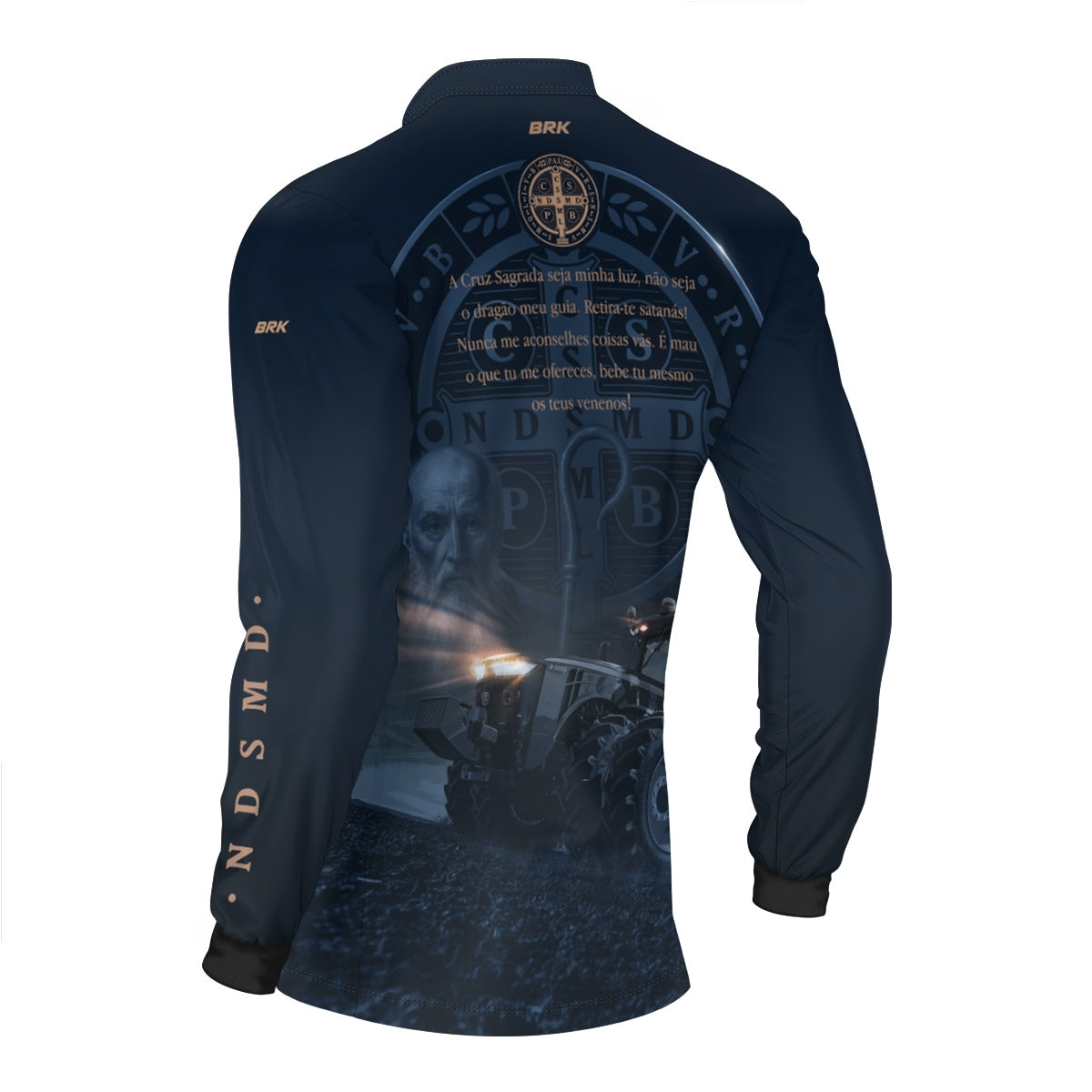 Camisa Agro Brk Azul Trator e São Bento com Proteção UV50+