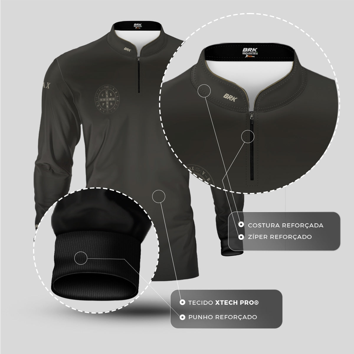 Camisa Agro Brk Medalha de São Bento com Proteção UV50+