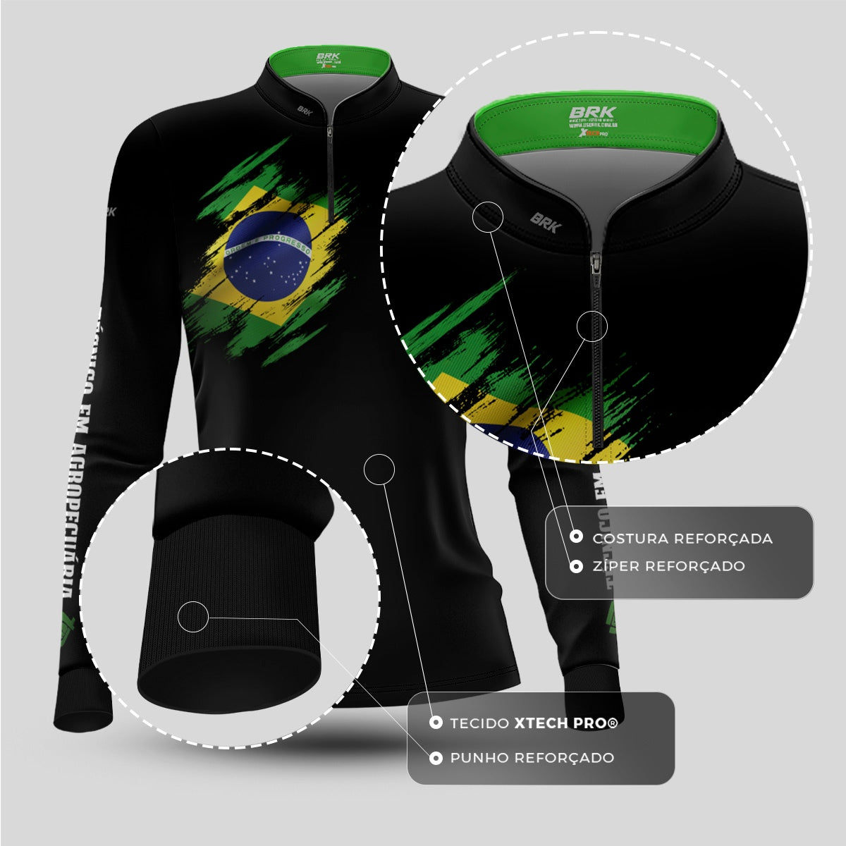Camisa Agro Feminina Brk Tecnico em Agropecuária com Proteção UV50+