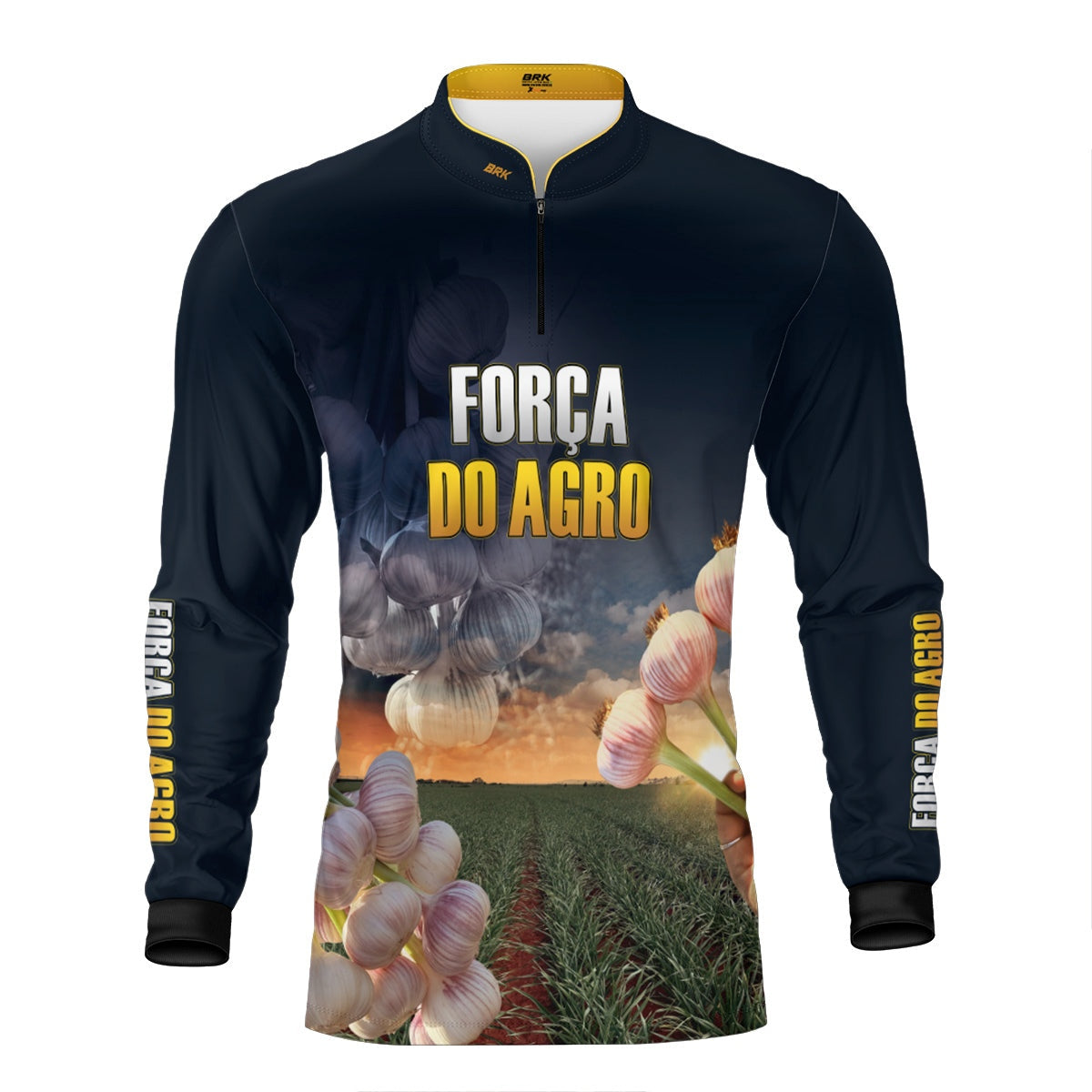 Camisa Agro Brk Produtor de Alho com Proteção Solar UV50+