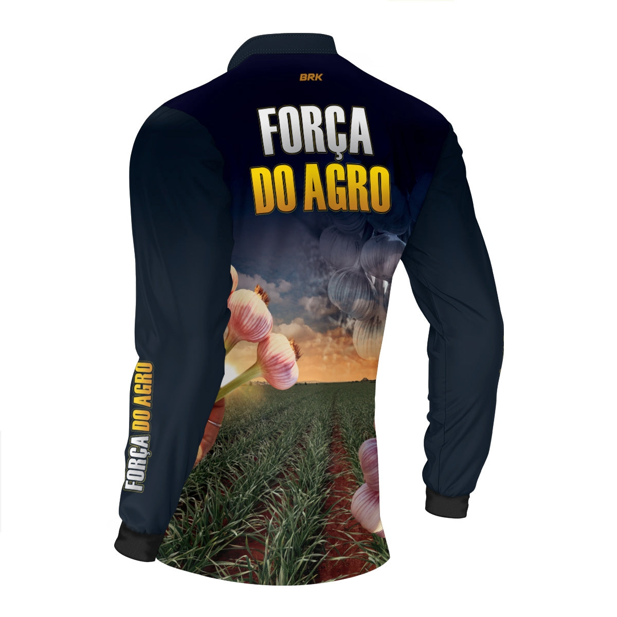 Camisa Agro Brk Produtor de Alho com Proteção Solar UV50+
