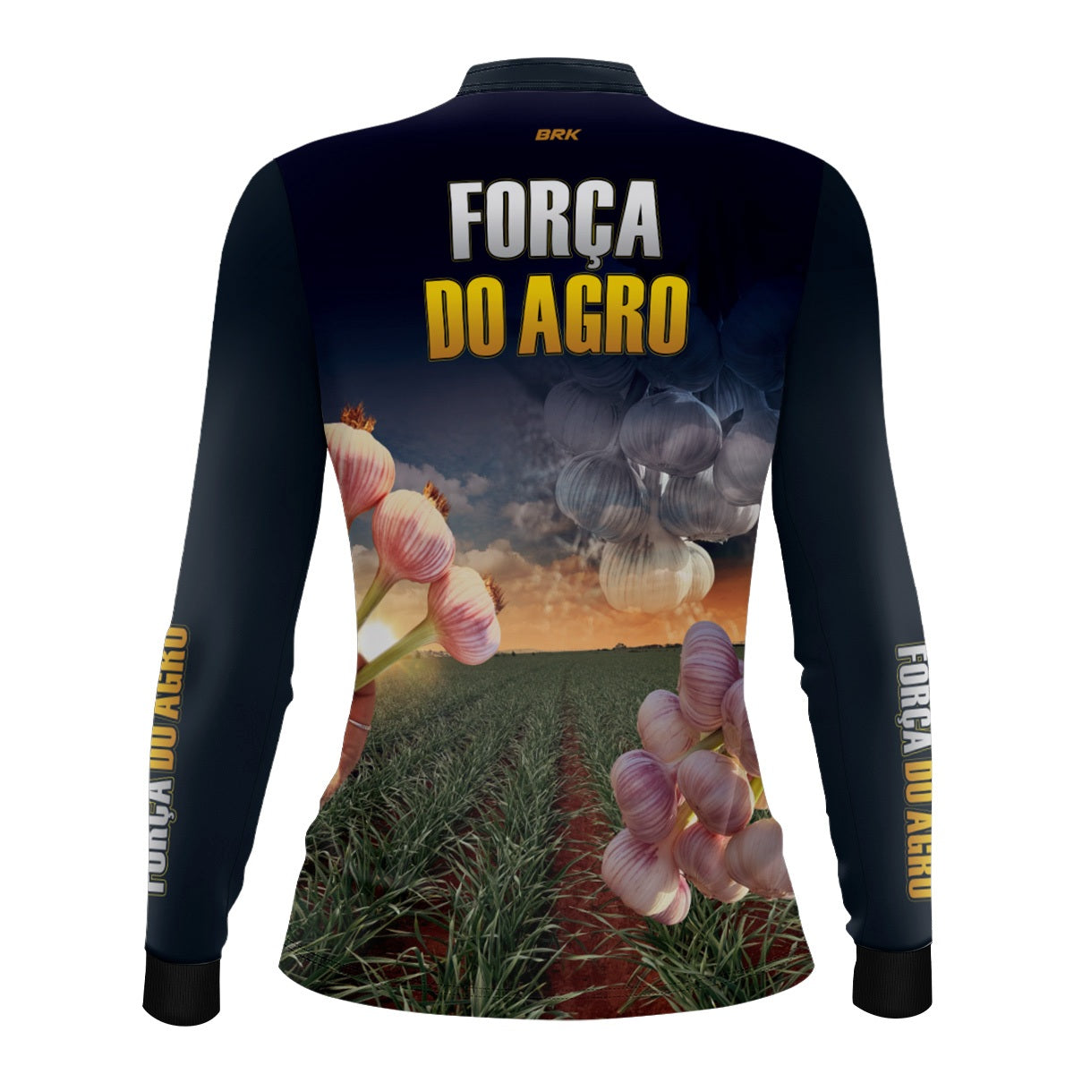 Camisa Agro Feminina Brk Produtor de Alho com Proteção Solar UV50+