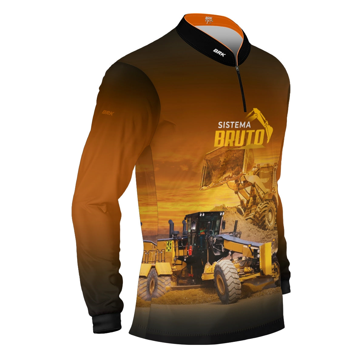 Camisa Máquina Pesada Brk Sistema Bruto Motoniveladora com UV50+