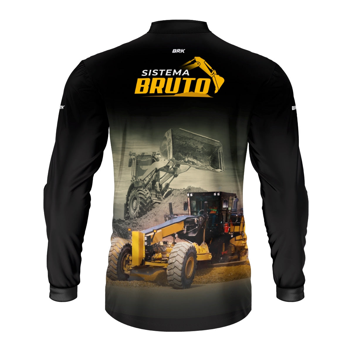 Camisa Máquina Pesada Brk Sistema Bruto Motoniveladora e Escavadeira com UV50+